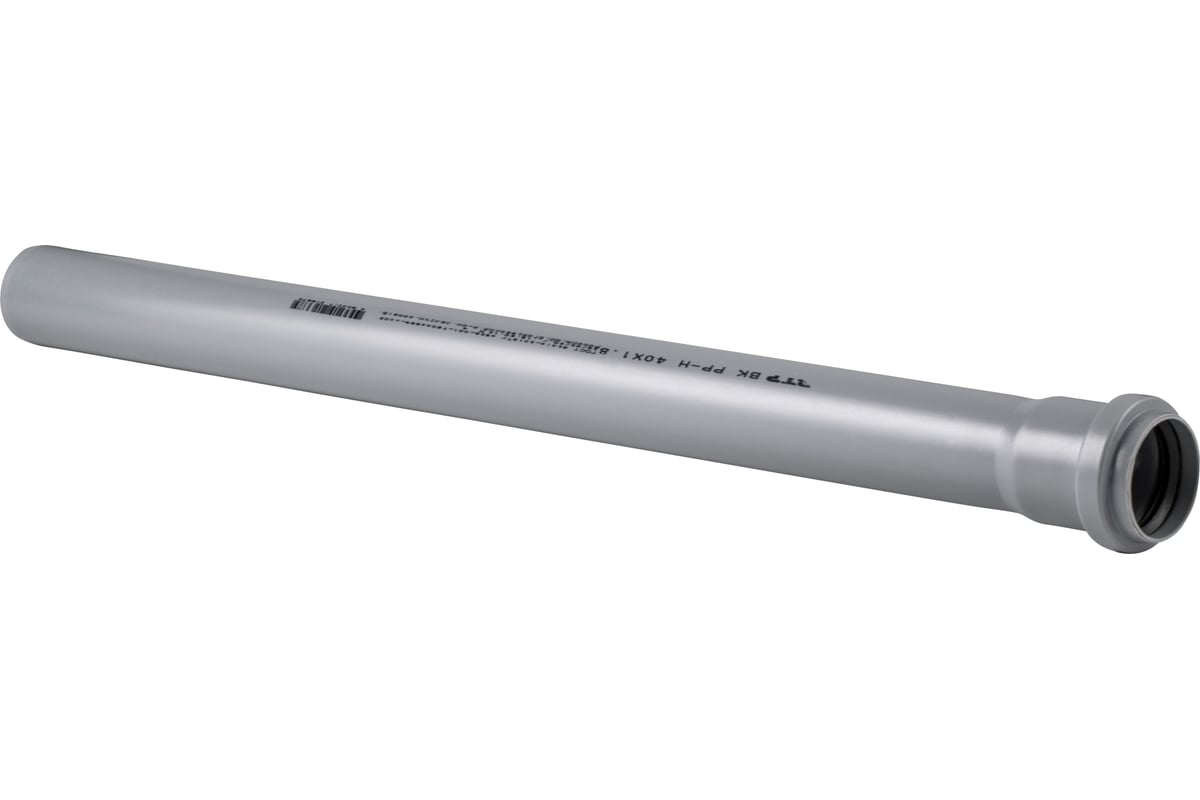 Труба RTP ПП, Д 40 мм, толщина стенки 1,8 мм, L 1500 мм, серая 11148 ...