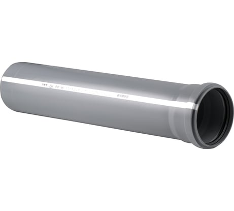 Труба RTP ТМ Пиарком ПП, Д 110 мм, толщина стенки 2,2 мм, L 3000 мм, серая 11177