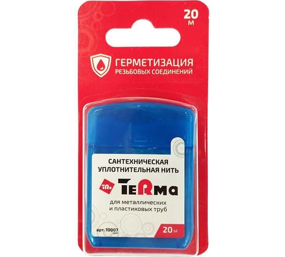 Нить уплотнительная для резьбовых соединений Terma 20 м, в блистере 10007 16567 1