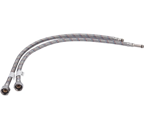 Подводка СТМ для смесителя, сталь, 1/2xM10x 60 см, пара CWFHS060