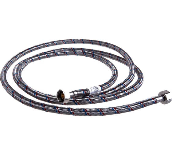 Подводка для воды СТМ сталь, 1/2", гайка-гайка, 250 cм CWFHF250