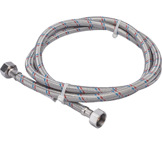 Подводка для воды СТМ сталь, 1/2", гайка-гайка, 200 cм CWFHF200
