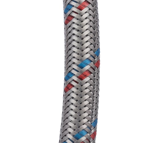 Подводка для воды СТМ сталь, 1/2", гайка-гайка, 200 cм CWFHF200