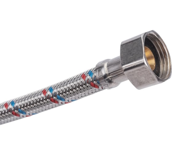 Подводка для воды СТМ сталь, 1/2", гайка-гайка, 200 cм CWFHF200