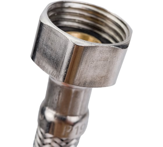 Подводка для воды СТМ сталь, 1/2", гайка-гайка, 30 cм CWFHF030