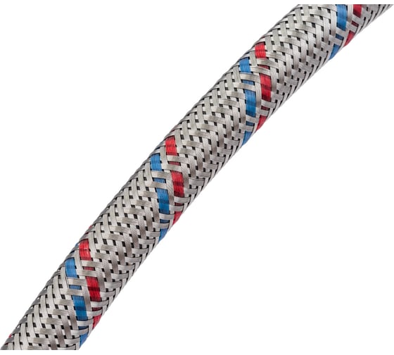 Подводка для воды СТМ сталь, 1/2", гайка-гайка, 30 cм CWFHF030