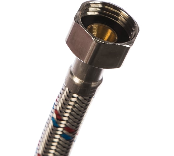 Подводка для воды СТМ сталь, 1/2", гайка-гайка, 30 cм CWFHF030 1