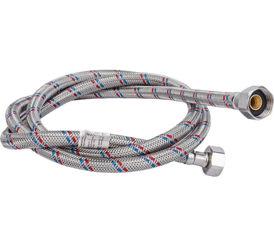 Подводка для воды СТМ сталь 1/2", гайка-гайка, 150 cм CWFHF150 1