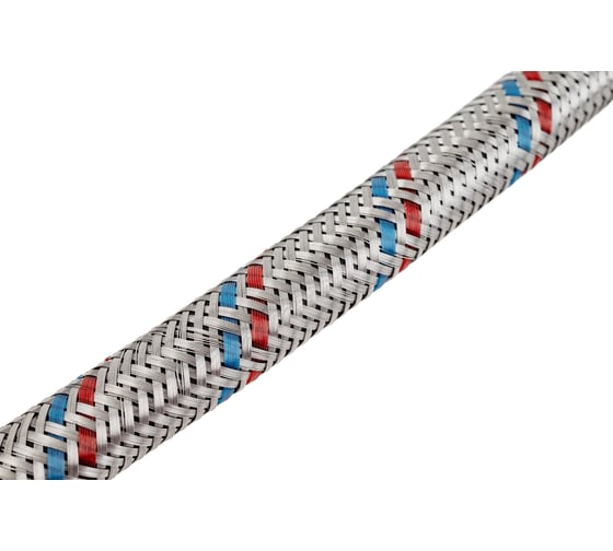 Подводка для воды СТМ сталь, 1/2", гайка-штуцер, 50 cм CWFHM050