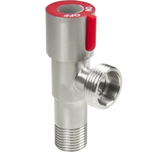 Кран для бытовых приборов СТМ угловой 1/2"х3/4" ш/ш с отражателями нержавеющая сталь CASB1234