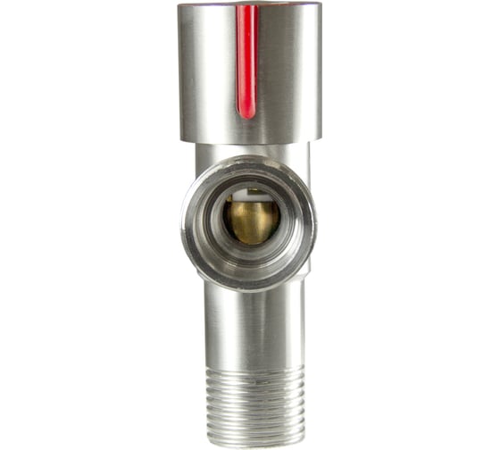 Кран для бытовых приборов СТМ угловой 1/2"х3/4" ш/ш с отражателями нержавеющая сталь CASB1234