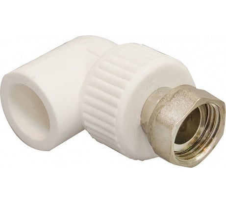 Угольник СТМ PP-R комбинированный, с накидной гайкой, внутренняя резьба DN 25х1/2 ПЛАСТ CPAL2512