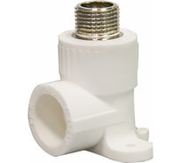 Угольник СТМ PP-R комбинированный, с креплением, наружная резьба DN 20х1/2 ПЛАСТ CPWM2012