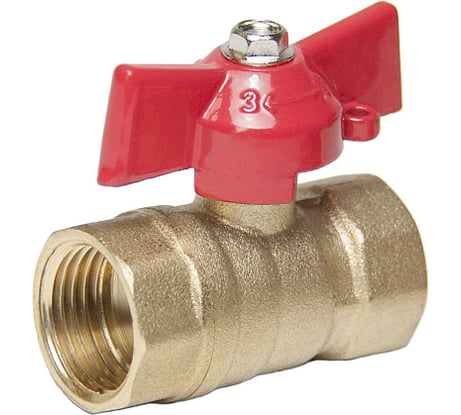 Шаровой кран для воды ОПТИМА 1" г/г бабочка SOFFB001