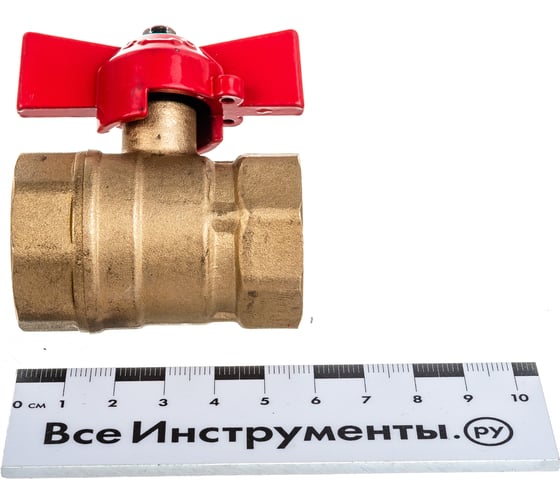 Шаровой кран для воды ОПТИМА 1" г/г бабочка SOFFB001