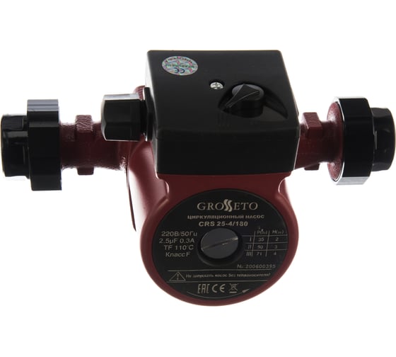 Циркуляционный насос Grosetto CRS 25/4 180 мм, 220V/CRS без кабеля 2028392