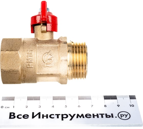 Шаровой кран ГАЛЛОП латунный ПРАКТИК 131 Ду 25, Ру 16, м/р бабочка 103263 107-5780