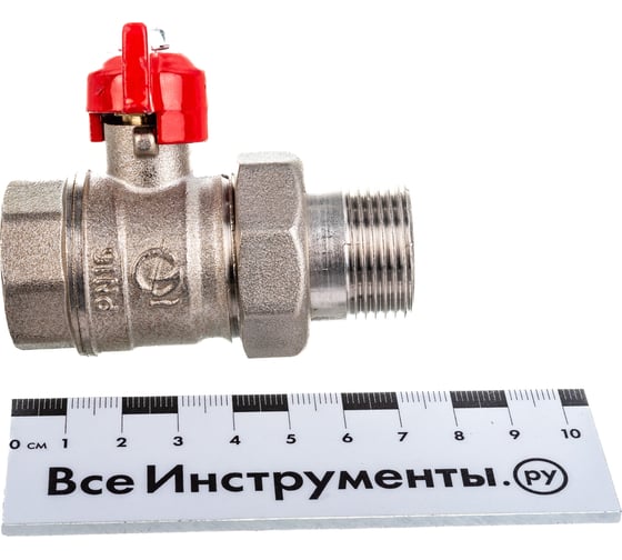 Шаровой кран ГАЛЛОП латунный, Стандарт 232 нк, Ду 20, Ру 16, м/американка, полнопроходной, бабочка 103170 007-6773