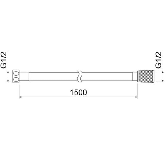 Шланг для душа AQUATEK 150 см нержавейка, матовый черный AQ2105MB 00000135455