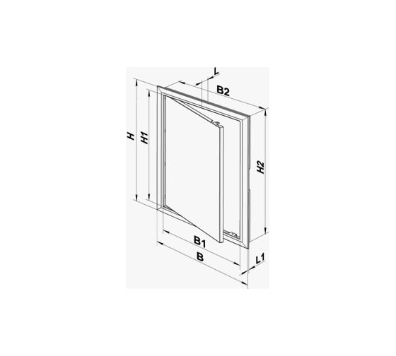 Дверца пластиковая ДВ 150 х 150/110 VENTSFERA ДВ 150 х 150