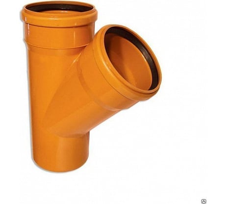 Канализационный тройник АТЛАС ПЛАСТ 45 градусов DN 110 нар. SPNCT45110110