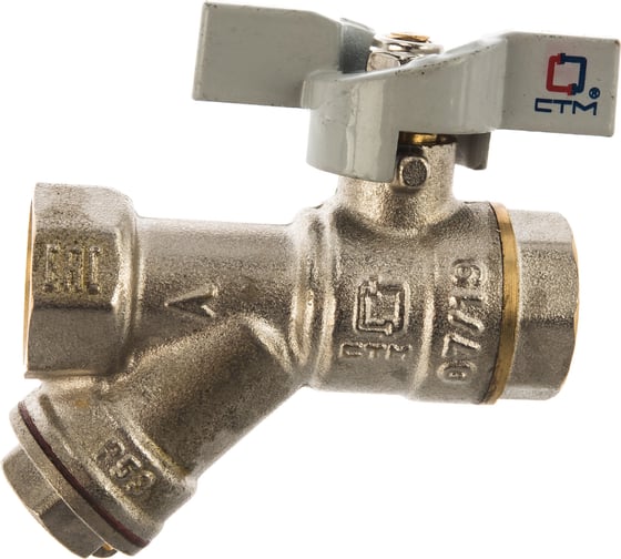 Шаровый кран СТМ СТАНДАРТ 1/2" ,с фильтром, бабочка CWFFFB12