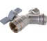 Шаровый кран СТМ СТАНДАРТ 1/2" ,с фильтром, бабочка CWFFFB12 10