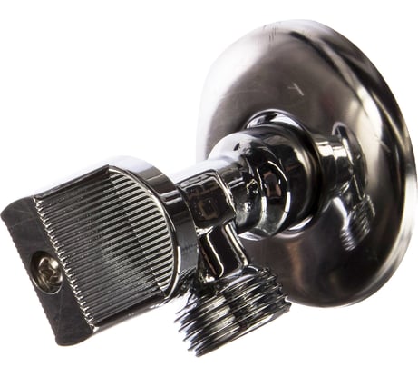 Шаровой угловой кран для сантехнических приборов СТМ СТАНДАРТ 1/2х1/2", ш/ш, с отражателем бабочка, хром CAME1212