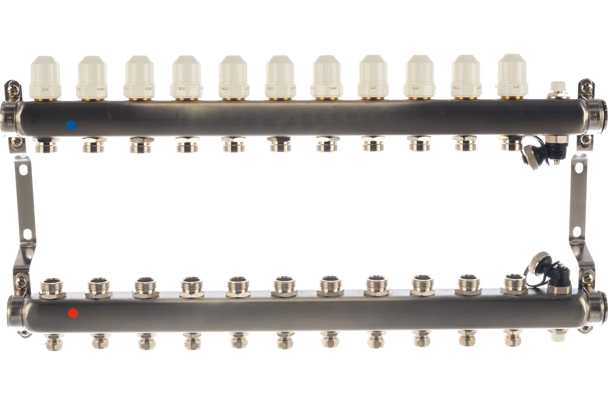 Коллекторная группа в сборе с термостатическими и запорными клапанами ...