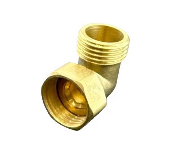 Угол 90 градусов GRIALE с накидной гайкой 1/2" Гайка х 1/2" штуцер латунь для внутренней разводки воды DK-421