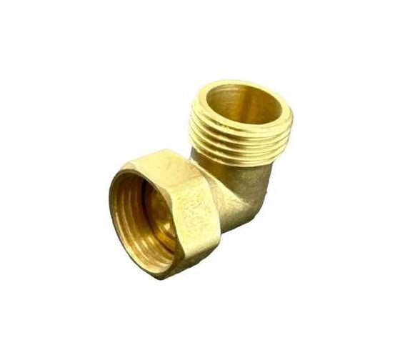 Угол 90 градусов GRIALE с накидной гайкой 1/2" Гайка х 1/2" штуцер латунь для внутренней разводки воды DK-421