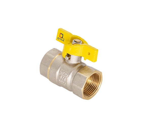 Шаровой кран для газа СТМ ГАЗ 3/4", г/г, бабочка CGFFB034