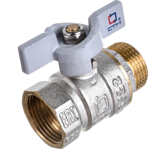 Шаровой кран для воды СТМ СТАНДАРТ 3/4", г/ш, бабочка CWFMB034