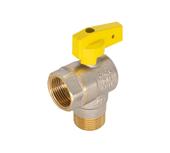 Шаровой угловой кран для газа СТМ ГАЗ 1/2", г/ш, бабочка CGLFMB12