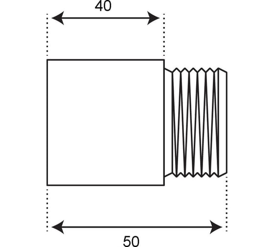 Удлинитель СТМ 1/2"х40 мм, г/ш CREMF040