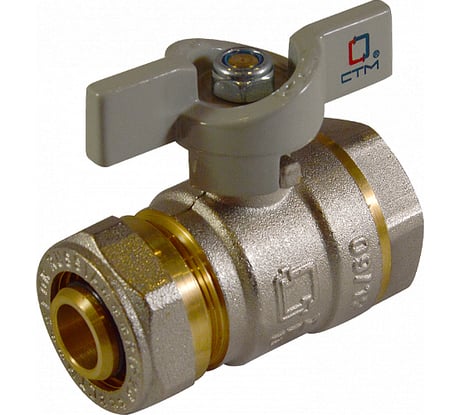 Шаровой кран для воды СТМ СТАНДАРТ 20х3/4", ц/г, бабочка CWPF3420