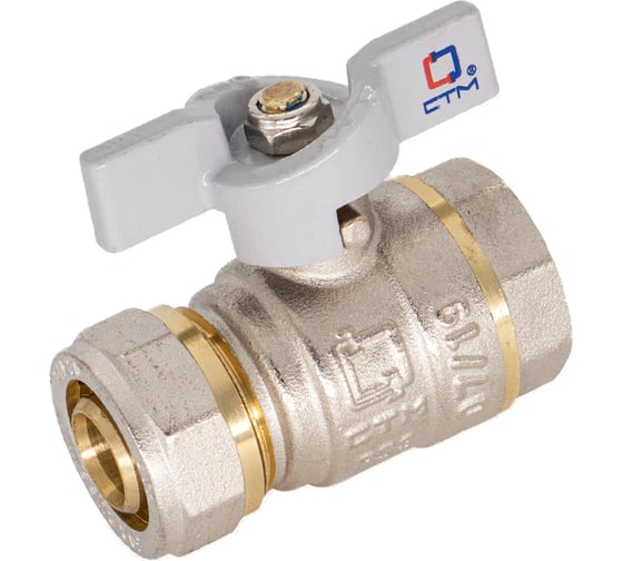 Шаровой кран для воды СТМ СТАНДАРТ 20х3/4", ц/г, бабочка CWPF3420