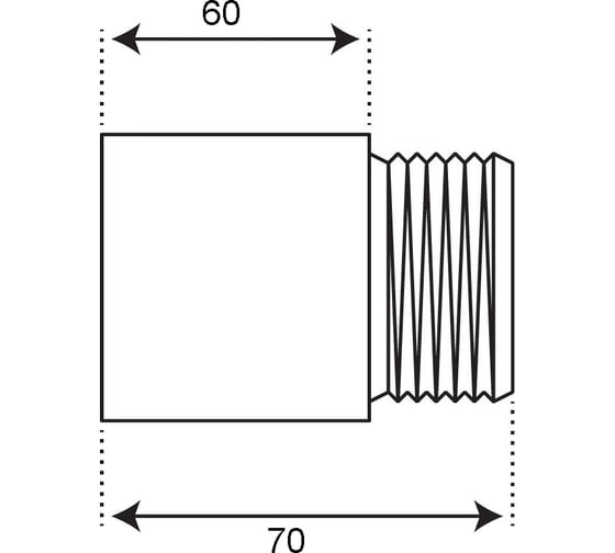 Удлинитель СТМ 1/2"х60 мм, г/ш CREMF060