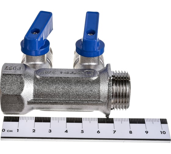 Коллектор СТМ 2 выхода, шаровой кран, наружная резьба, 3/4х1/2 C2MB3412