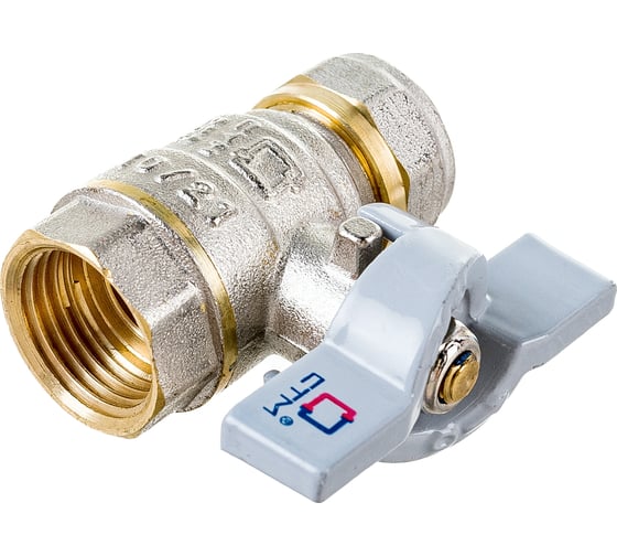 Шаровой кран для воды СТМ СТАНДАРТ 16х1/2", ц/г, бабочка CWPF1216