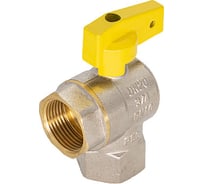 Шаровой угловой кран для газа СТМ ГАЗ 3/4", г/г, бабочка CGLFFB34