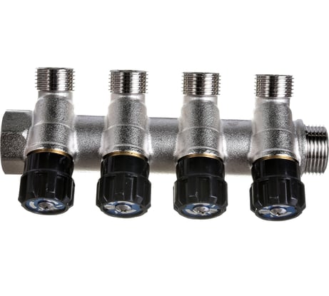 Коллектор СТМ 4 выхода, вентиль, наружная резьба, 3/4х1/2 C4MV3412N