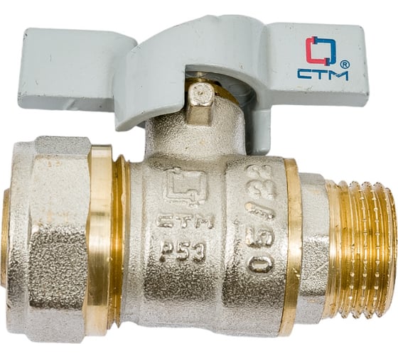 Шаровой кран для воды СТМ СТАНДАРТ 20х1/2", ц/ш, бабочка CWPM1220