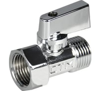 Шаровой кран для воды СТМ мини, 1/2", г/ш, флажок, хром CWMFM012