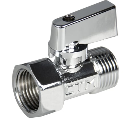 Шаровой кран для воды СТМ мини, 1/2", г/ш, флажок, хром CWMFM012