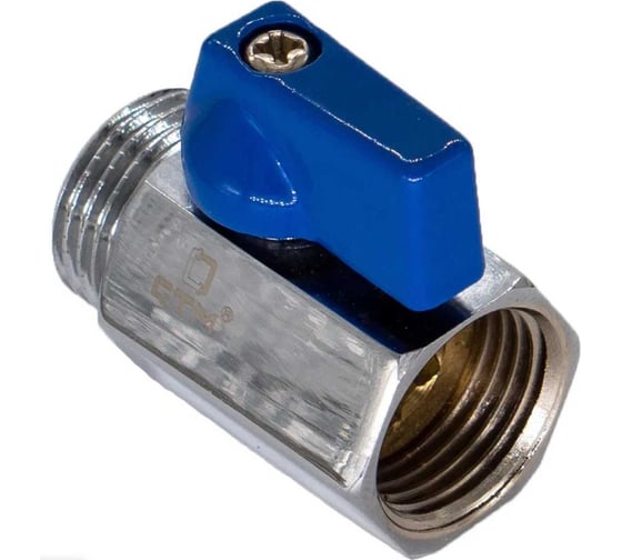 Шаровой кран для воды СТМ мини, 1/2", г/ш, флажок, хром CWMFM012