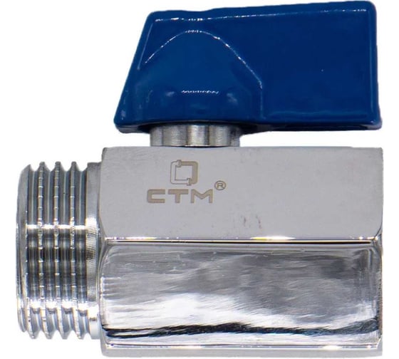 Шаровой кран для воды СТМ мини, 1/2", г/ш, флажок, хром CWMFM012