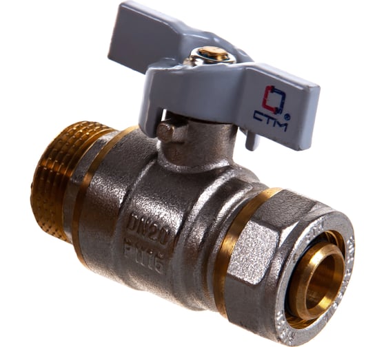 Шаровой кран для воды СТМ СТАНДАРТ 20х3/4", ц/ш, бабочка CWPM3420