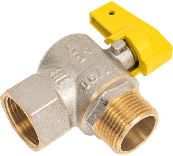 Шаровой угловой кран для газа СТМ ГАЗ 3/4", г/ш, бабочка CGLFMB34