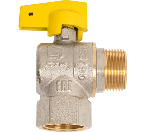 Шаровой угловой кран для газа СТМ ГАЗ 3/4", г/ш, бабочка CGLFMB34